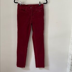 Bold Red Corduroy Pants Jbrand